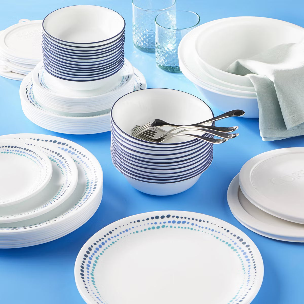 Lunch Plate – Culinvaro 4pk Ocean Blue Lunch Plates  4 out of 5 stars