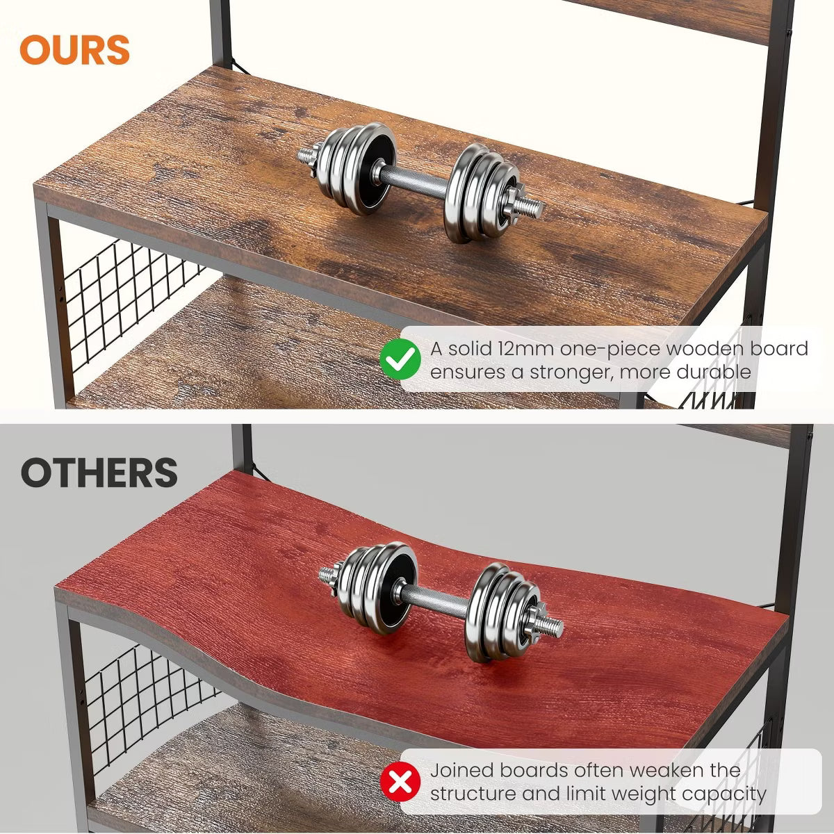 Baking Rack – Culinvaro 3-Tier Kitchen Baking Rack – Heavy-Duty Steel Microwave Oven Stand