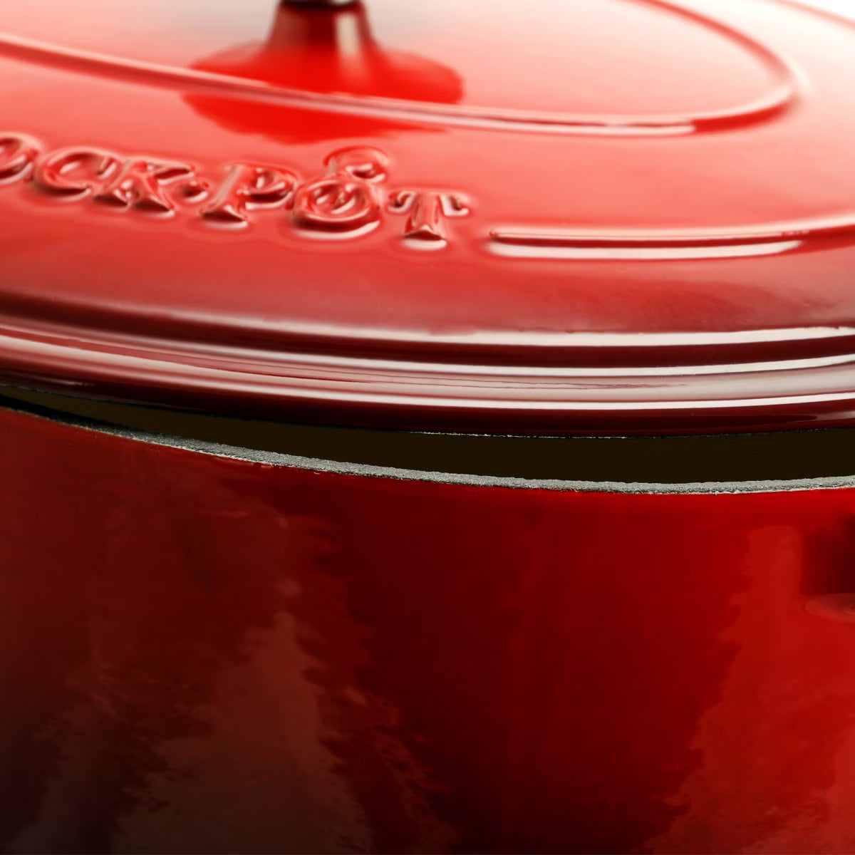 Dutch Oven – 7 Quart Oval Enameled Cast Iron Dutch Oven in Scarlet – Red