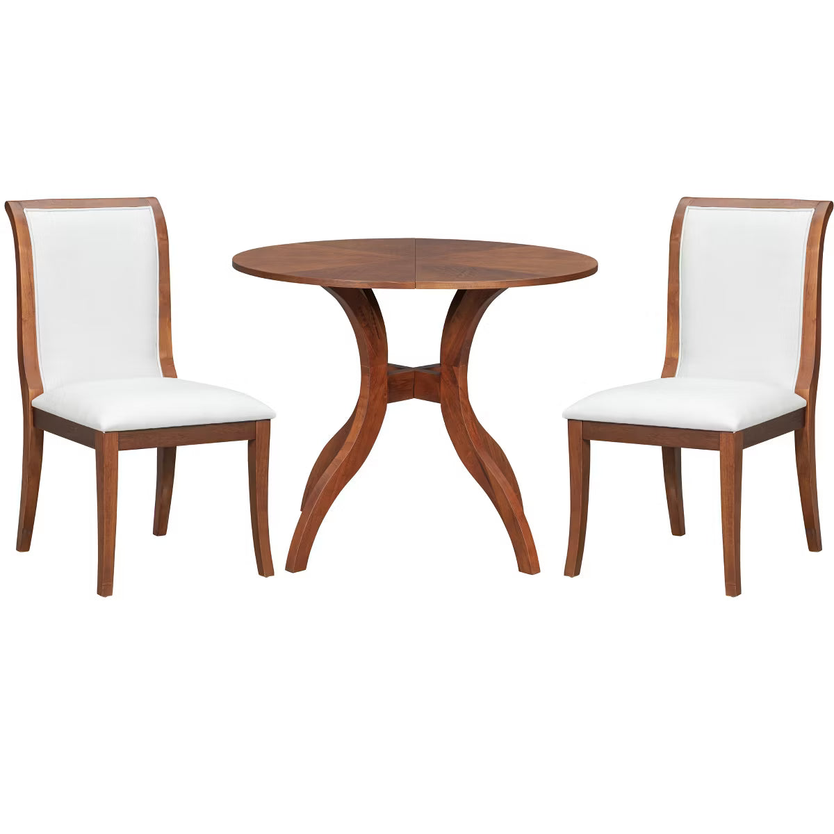 3 Piece Round Dining Table Set for 2