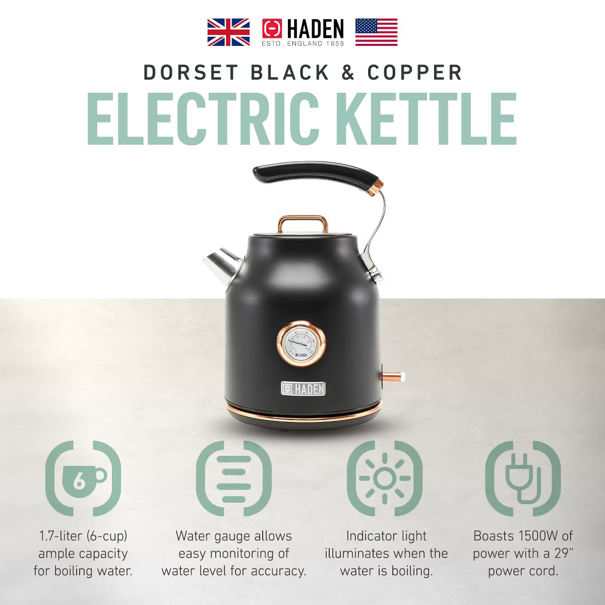 1.7 Liter Stainless Steel Electric Kettle