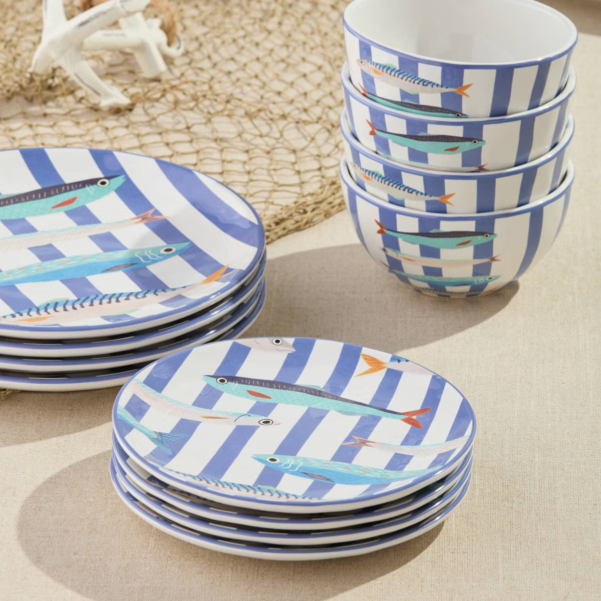 Salad Plate – Culinvaro Something Fishy Set of 4 Salad Plates