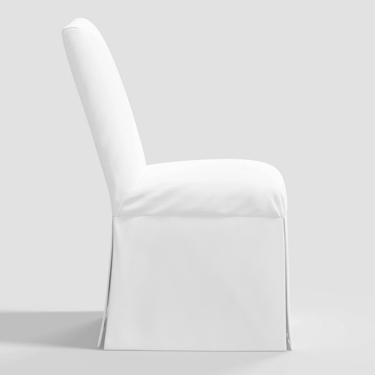 Dining Chair – Culinvaro Logan Traditional Slipcover Dining Chair in Twill White