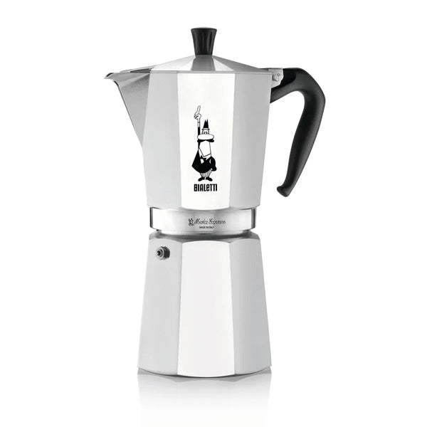 Espresso Pot – Moka Espresso Maker 12 Cup: Aluminum Stovetop Moka Pot – Silver