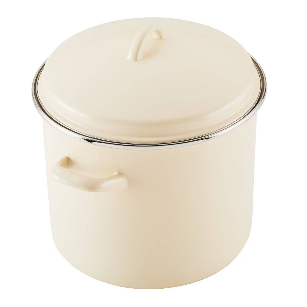 Stock Pot – 12qt Enamel-on-Steel Induction Stockpot – Beige