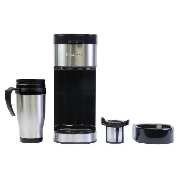 Single-Serve Coffee Maker – Single Serve Coffee Maker with Travel Mug – Black