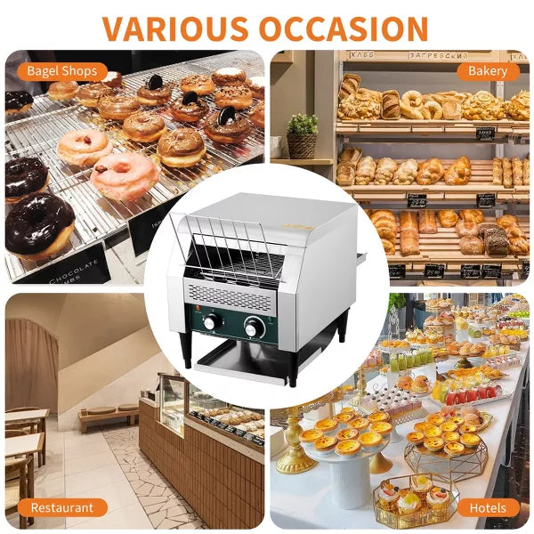 Toaster – Commercial Conveyor Toaster with 3 Toasting Modes – 1800W
