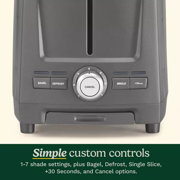 Toaster – 2 Slice XL Slot Toaster – Gray