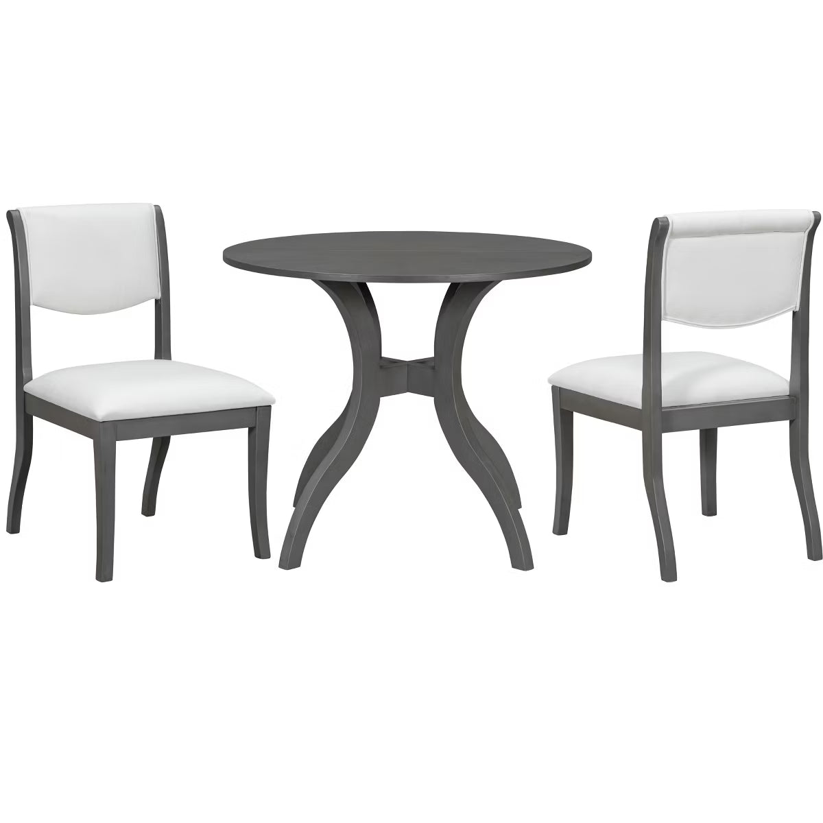 3 Piece Round Dining Table Set for 2