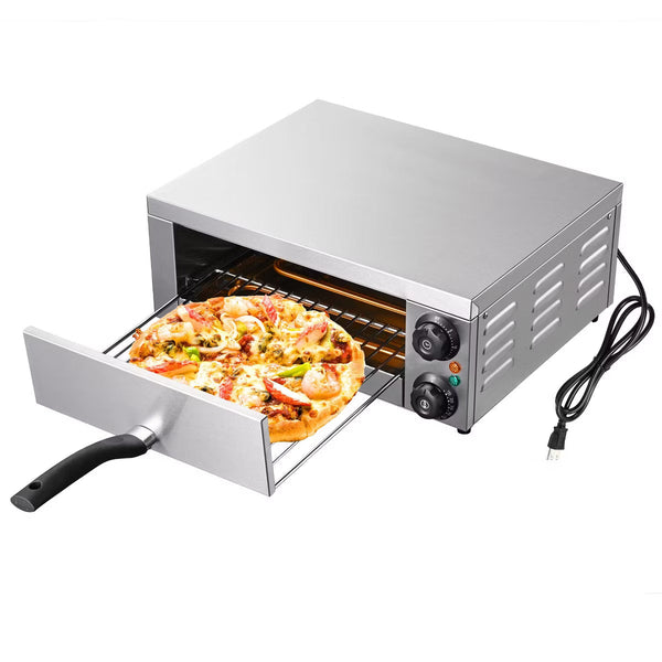 Pizza Oven – Pizza Oven Electric Pizza Maker 1300W for 12" Pizza Commercial – Silver