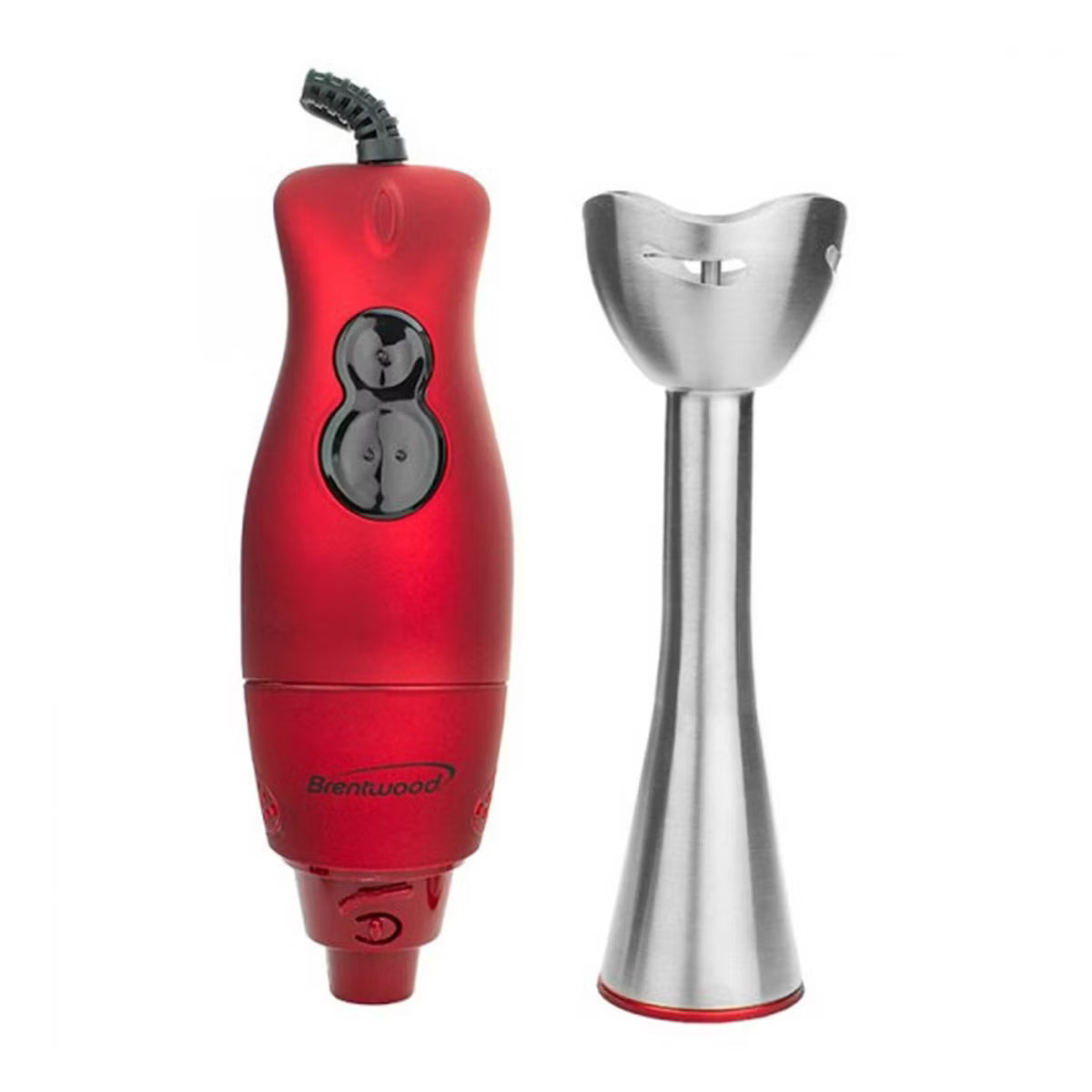 Immersion Blender – 2-Speed Hand Blender with Soft Grip Handle – Red