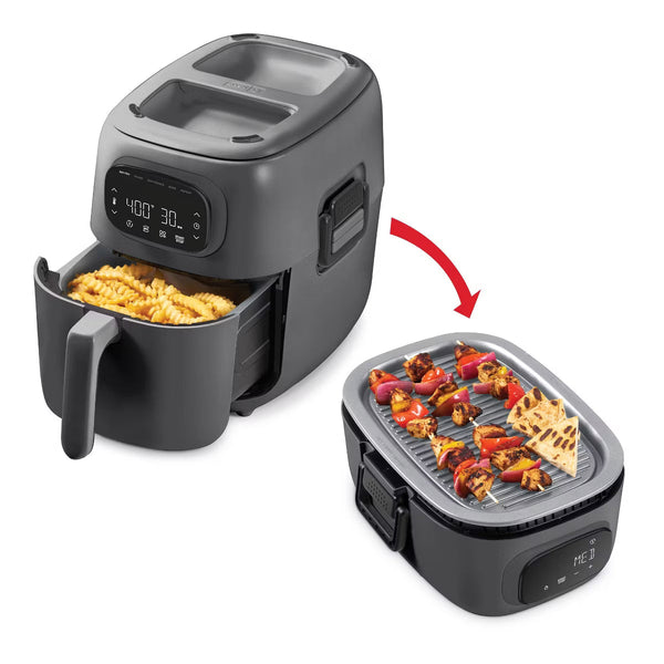 Air Fryer – 7qt Flip and Fry Digital 2-in-1 Grill + Air Fryer – Gray