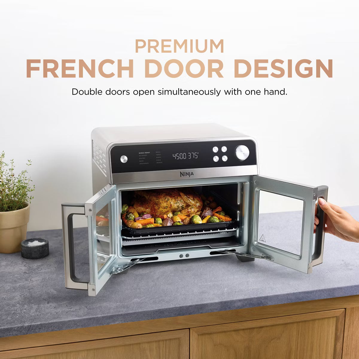 Toaster Oven – French Door Premier Air Fryer Convection Oven Toaster FO101 – Silver