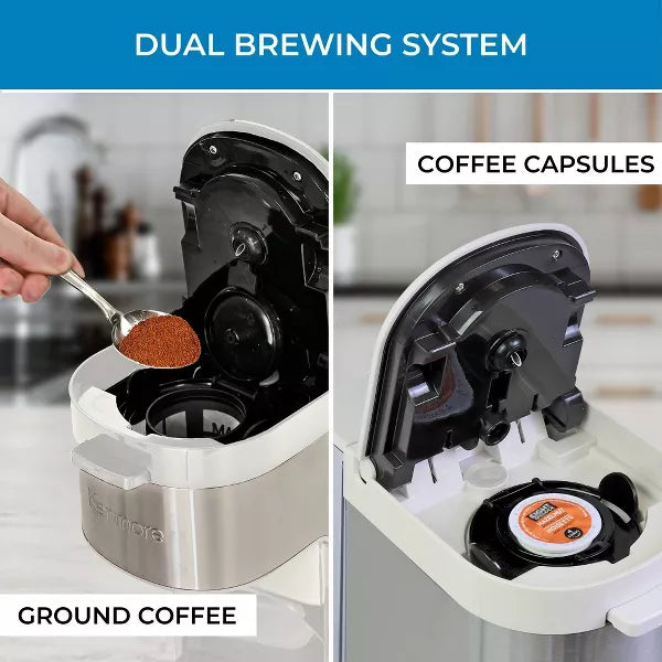 Single-Serve Coffee Maker – Single Serve Coffee Maker with Travel Mug – White