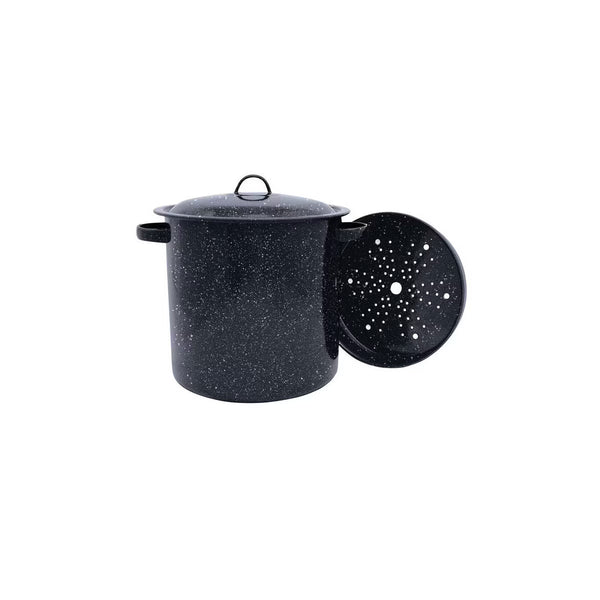 Stock Pot – Aluminum Pot 10 in. 15.5 qt – Black