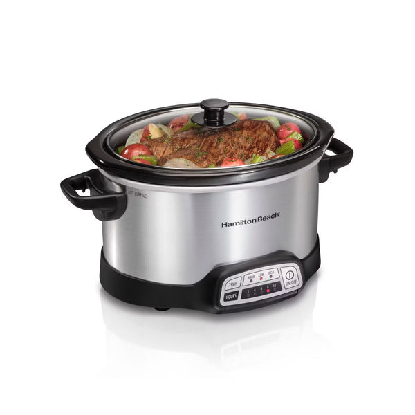 Slow Cooker – Program Slow Cooker 33443: 4 Qt Programmable Crock Pot – White