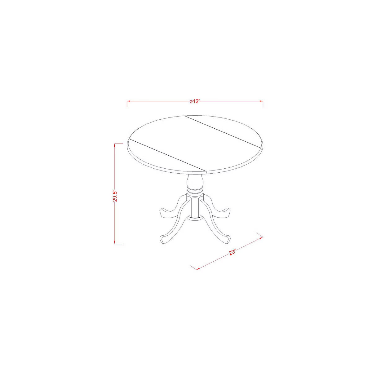 Dining Set – Culinvaro Modern Dining Set - Round Table & 4 Chairs - 42 Inch