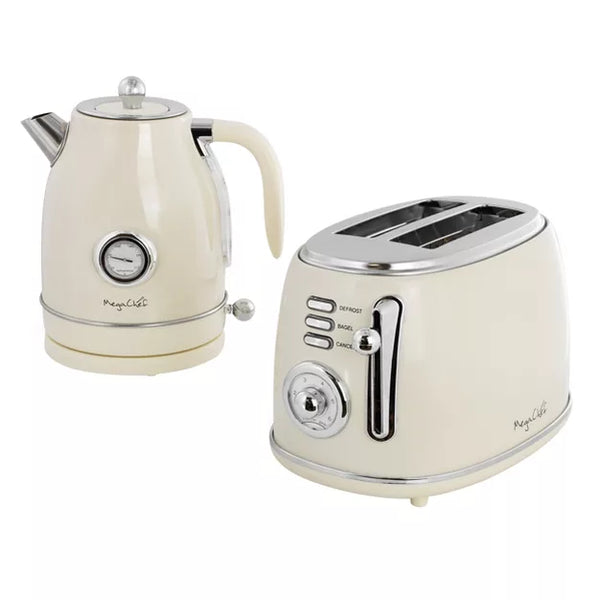 Toaster – 1.8 Quart Electric Tea Kettle and 2 Slice Toaster Combo – Beige
