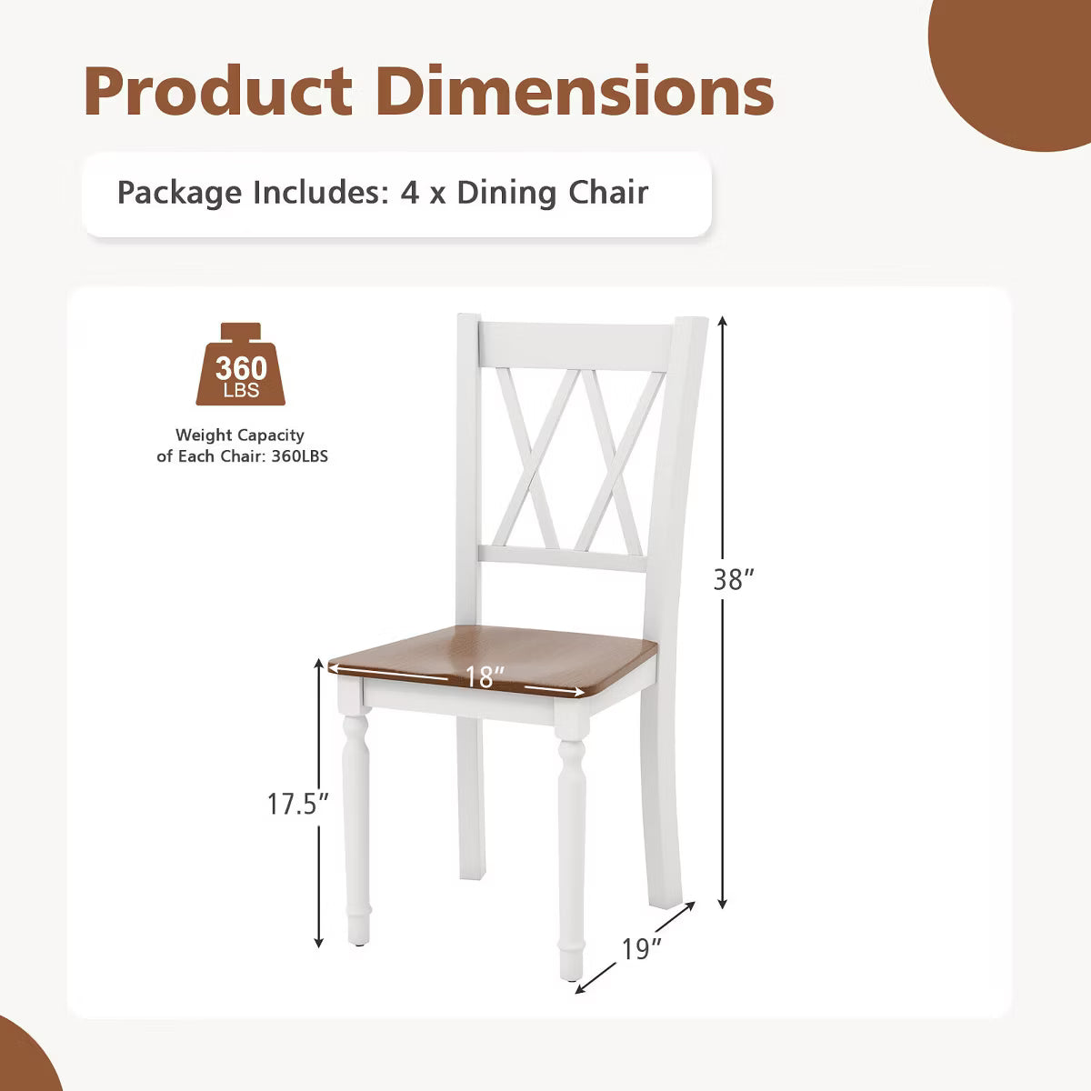 Dining Chair – Culinvaro Dining Chairs Set of 4 Wood Farmhouse Dining Room Side Chairs for Home Kitchen