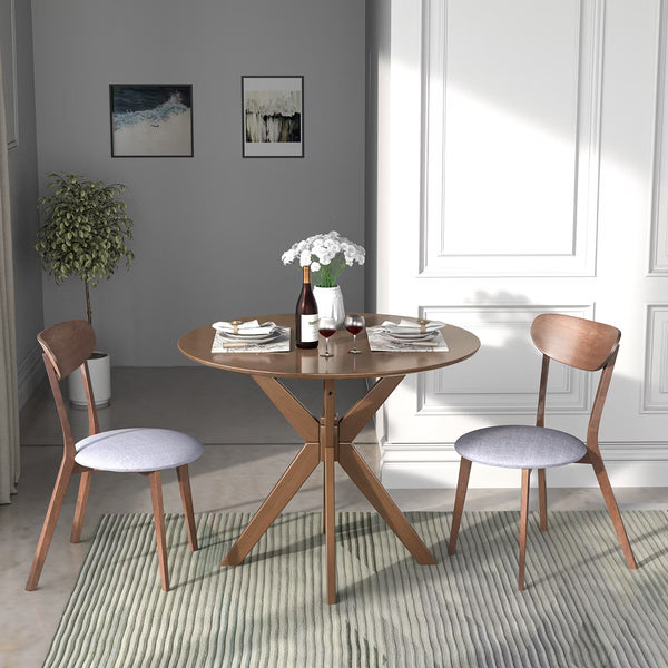 Dining Set – Culinvaro 3 PCS Dining Table Set Modern Round Kitchen Table and Chairs Set for Dining Room