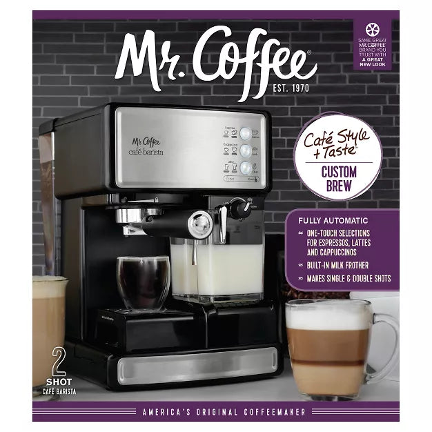 Espresso Machine – Coffee Maker with Automatic Milk Frother and 15-Bar Pump – Black