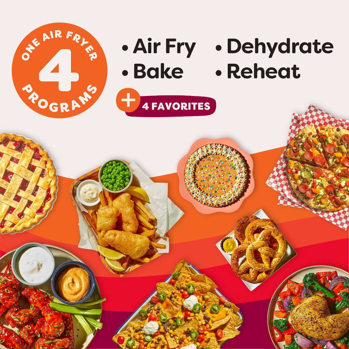 Air Fryer – 5.3qt Air Fryer with Odor Erase + Clearcook – White