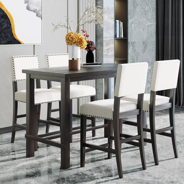 Dining Set – Culinvaro 5-Piece Counter Height Dining Set Espresso