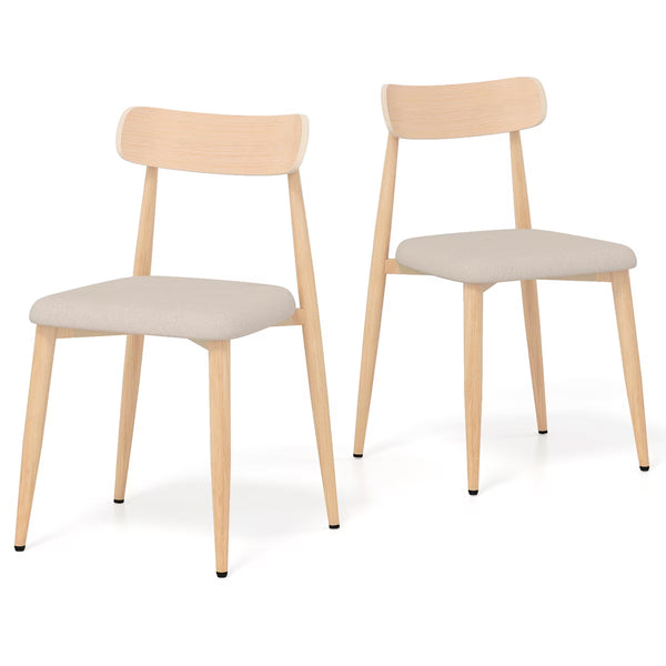 Dining Chair – Culinvaro Modern Upholstered Dining Chairs Set of 2 Linen Fabric Mid