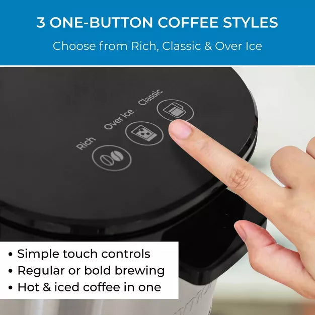 Single-Serve Coffee Maker – Single Serve Coffee Maker with Travel Mug – Black