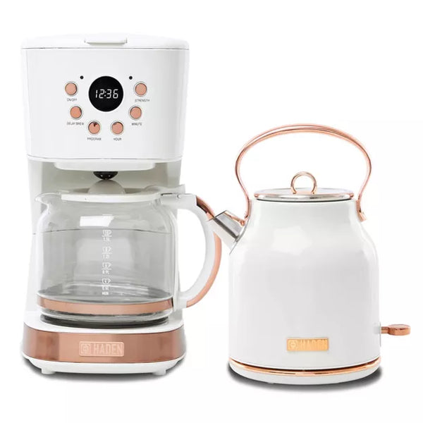 Drip Coffee Maker – 12 Cup Drip Coffee Maker Bundled with Heritage 1.7 Liter Electric – Silver