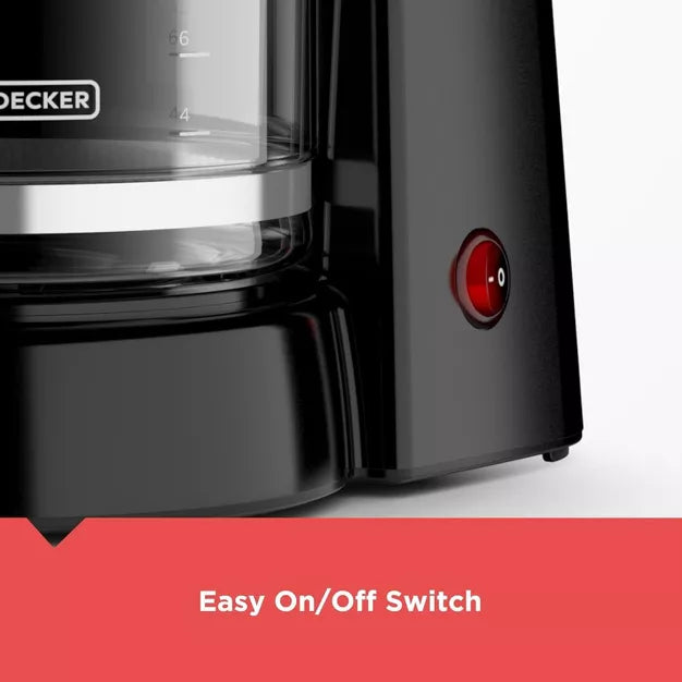 Drip Coffee Maker – 12-Cup Coffee Maker with Easy On/Off Switch – Black