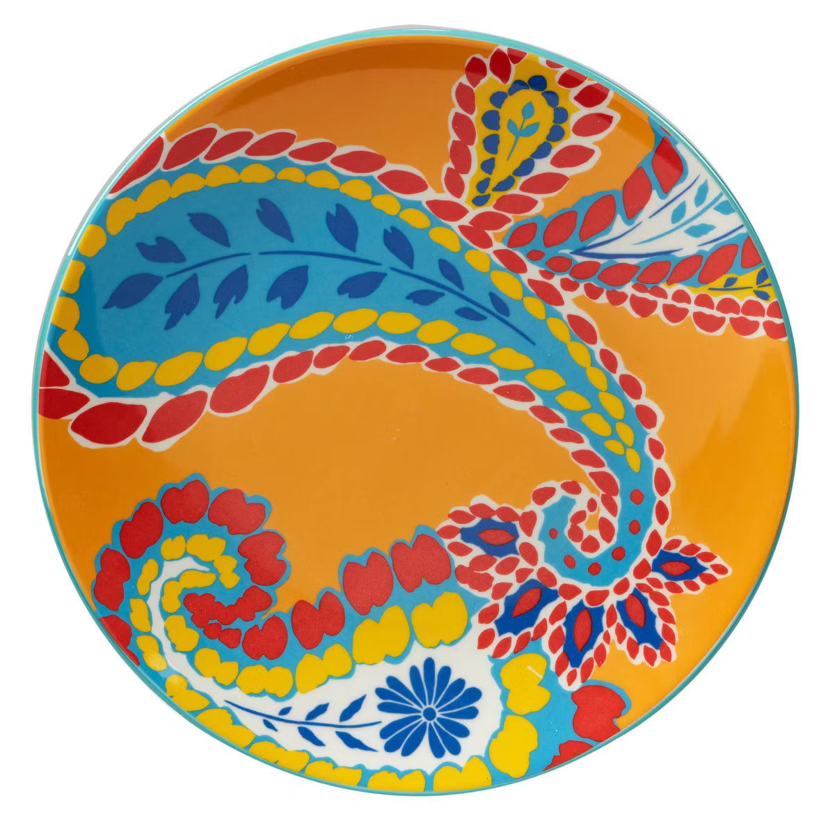 Salad Plate – Culinvaro Set of 6 Damask Floral Assorted Salad Plates