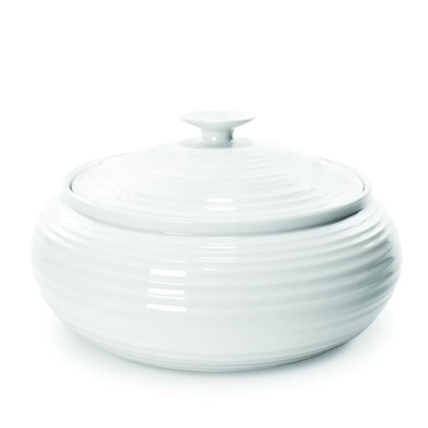 Casserole Dish – 6 Pint Fine Porcelain Round Bakeware, Freezer – White