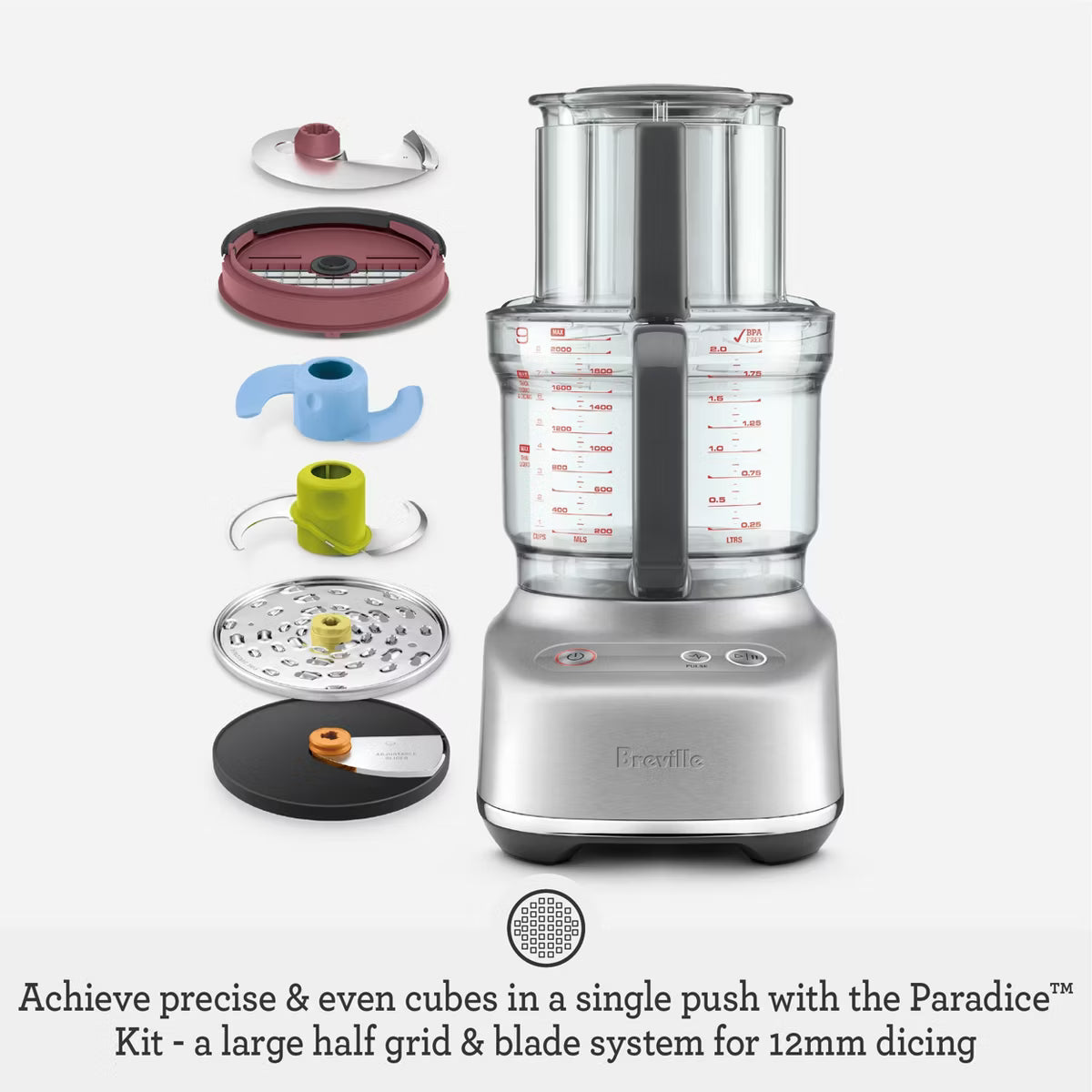 Food Processor – 9 Cup Food Processor Brushed – Silver