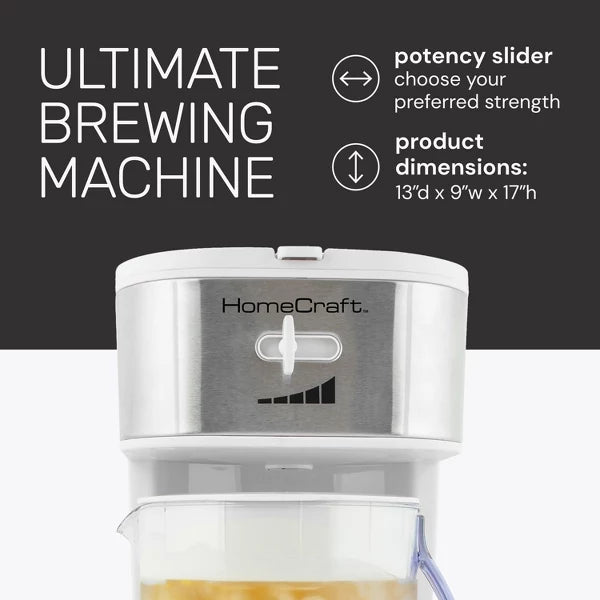 Cold Brew Coffee Maker – Quart Cafe Ice Iced Coffee and Tea Brewing System – White