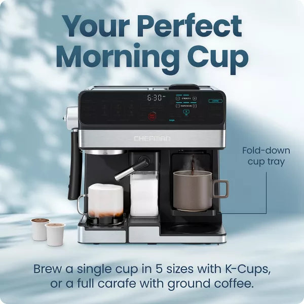 Coffee Maker – Coffee Station, Coffee Maker Espresso Machine Combo – Black