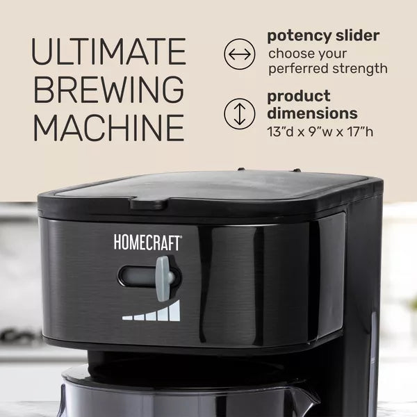 Cold Brew Coffee Maker – 3-Quart Stainless Cafe Iced Coffee and Tea Brewing System – Black