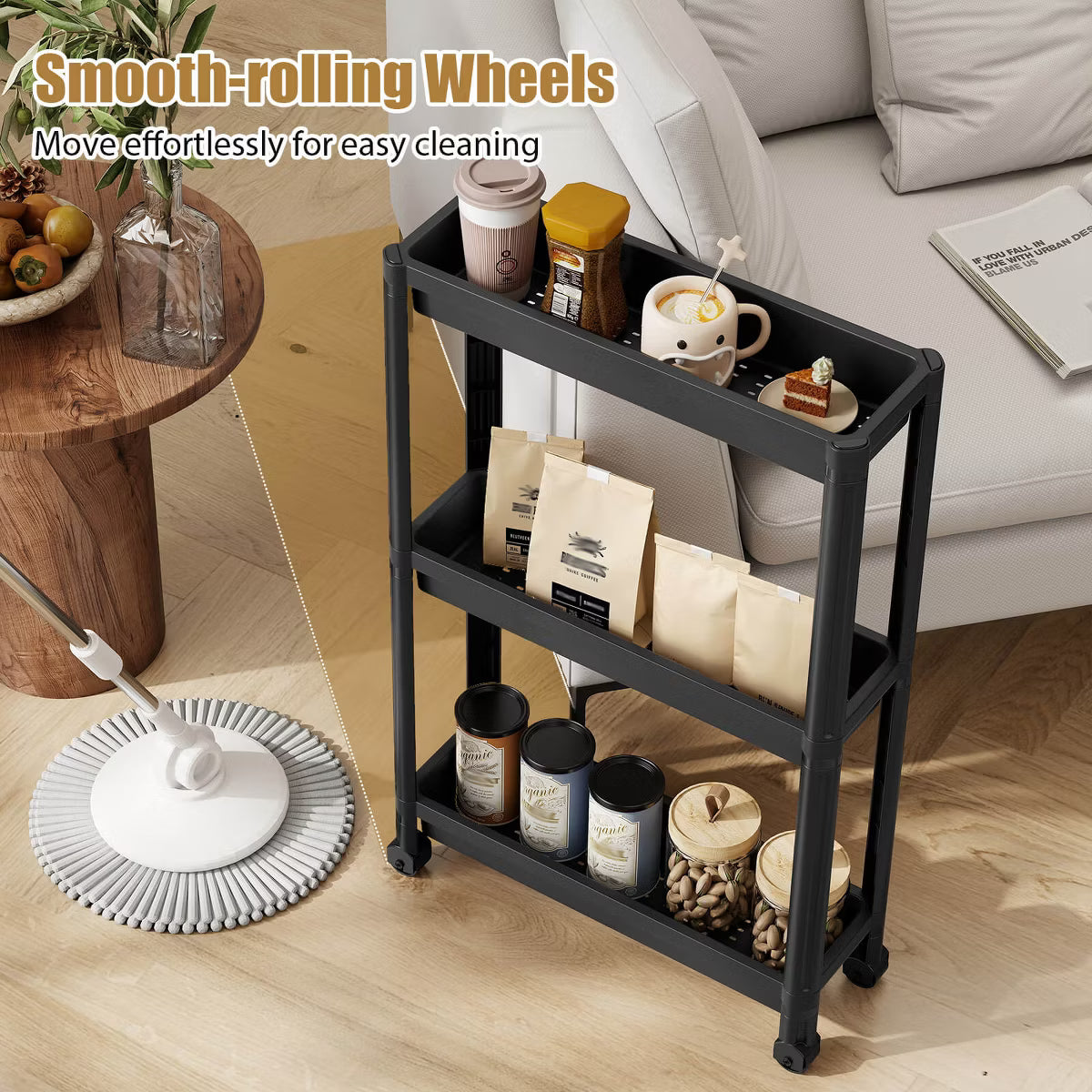 Storage Cart – Culinvaro 3-Tier Slim Rolling Storage Cart 2-Pack with Wheels