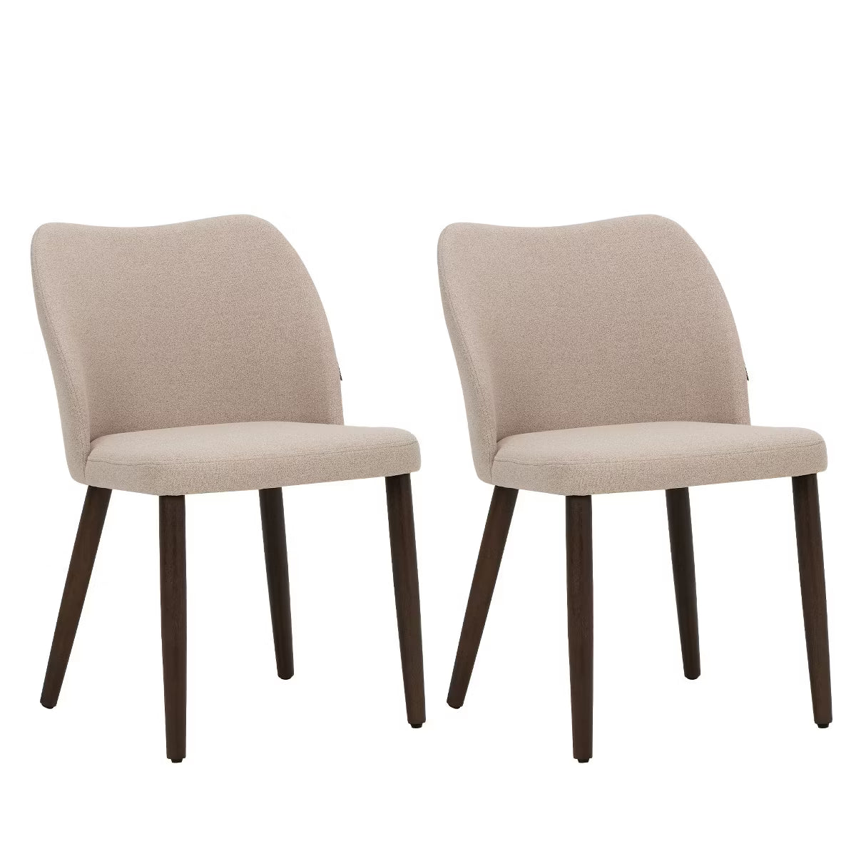 Set of 6 Wood Ergonomic Curved Dining Chairs – Modern Upholstered Chair for Kitchen