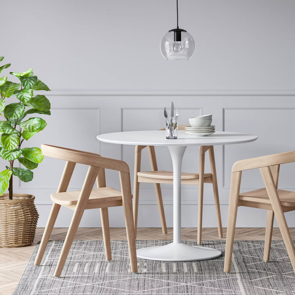 Lana Curved Back Dining Chair Brown