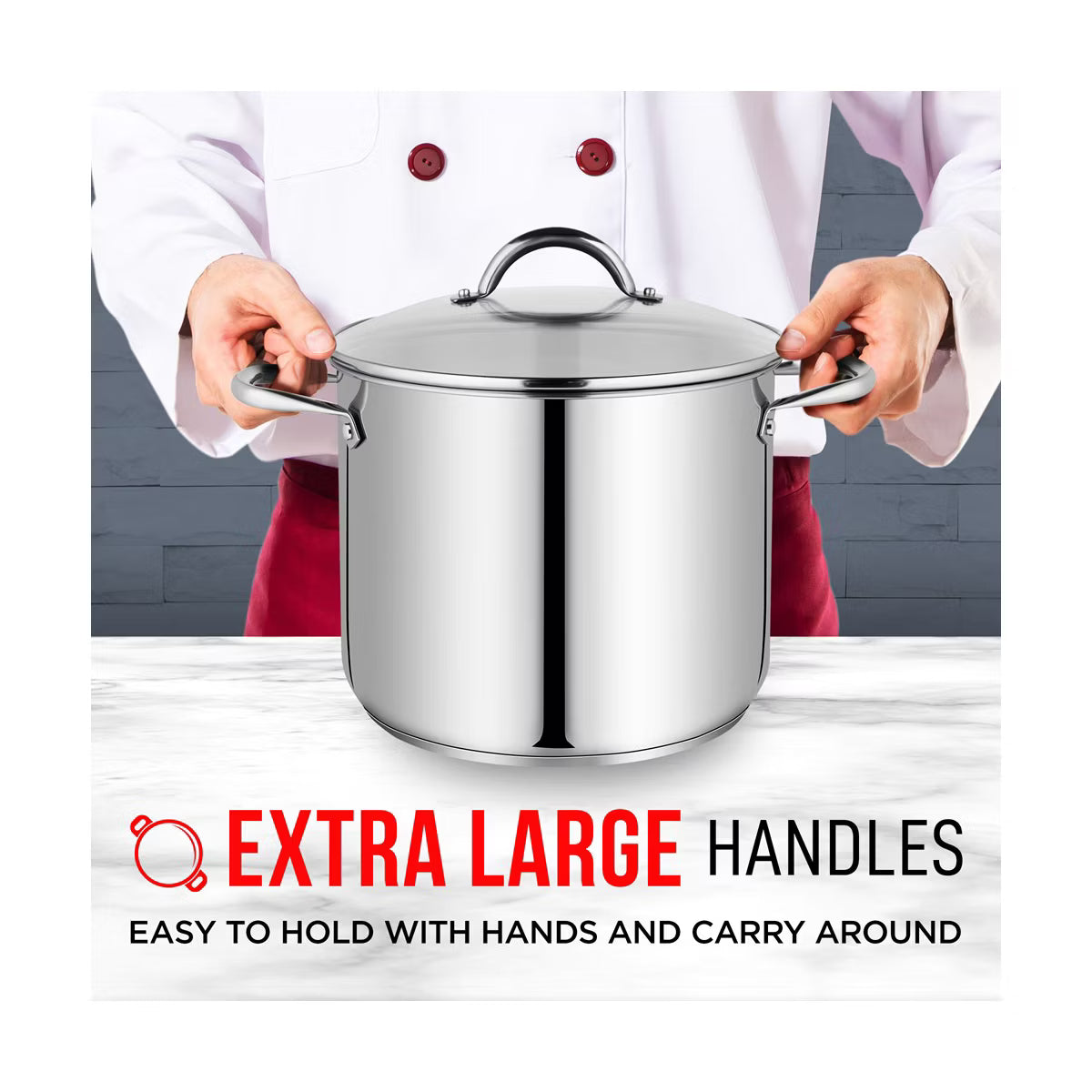 Stock Pot – Deluxe Stockpot – Silver