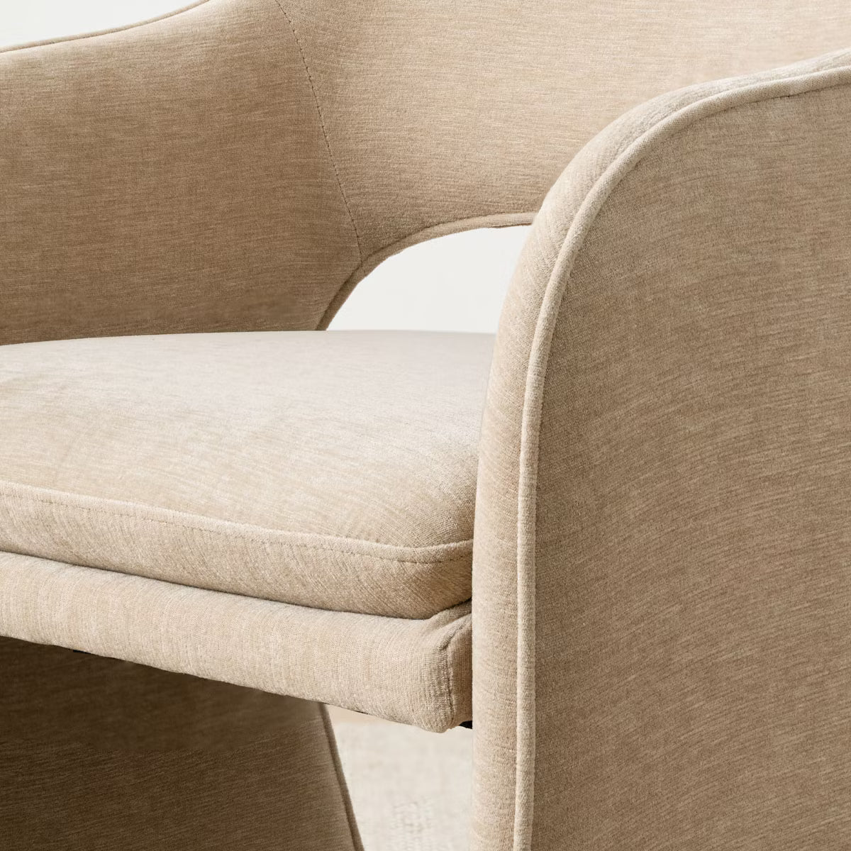 Modern Dining Chairs Set of 6, Fully Upholstered Brie Chenille Kitchen Chairs