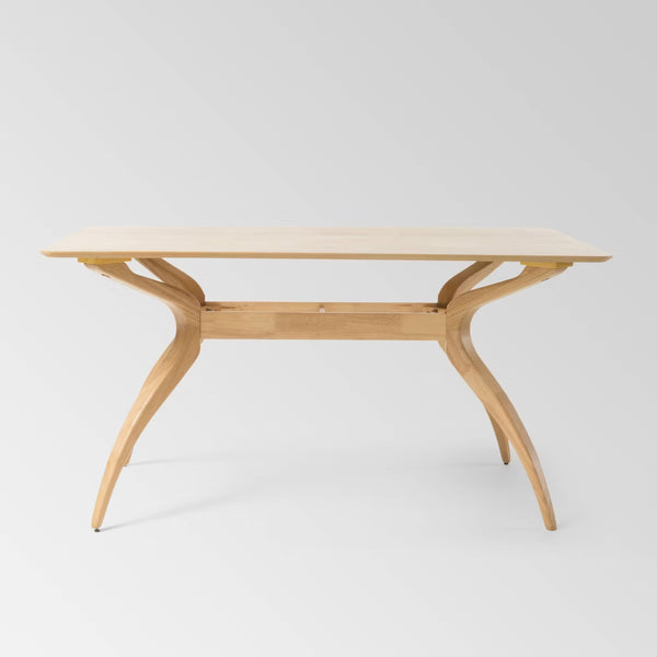 Dining Table – Culinvaro Salli Rectangular Dining Table Natural Oak: Seats 6, 59" Length, Kitchen Table
