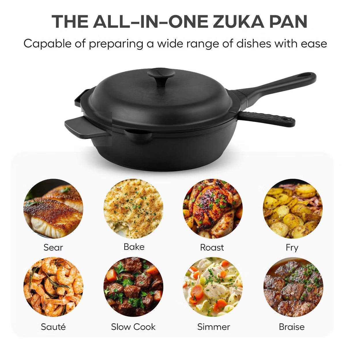 Frying Pan – Zuka Everyday Pan 8" Nonstick Multi – Grey