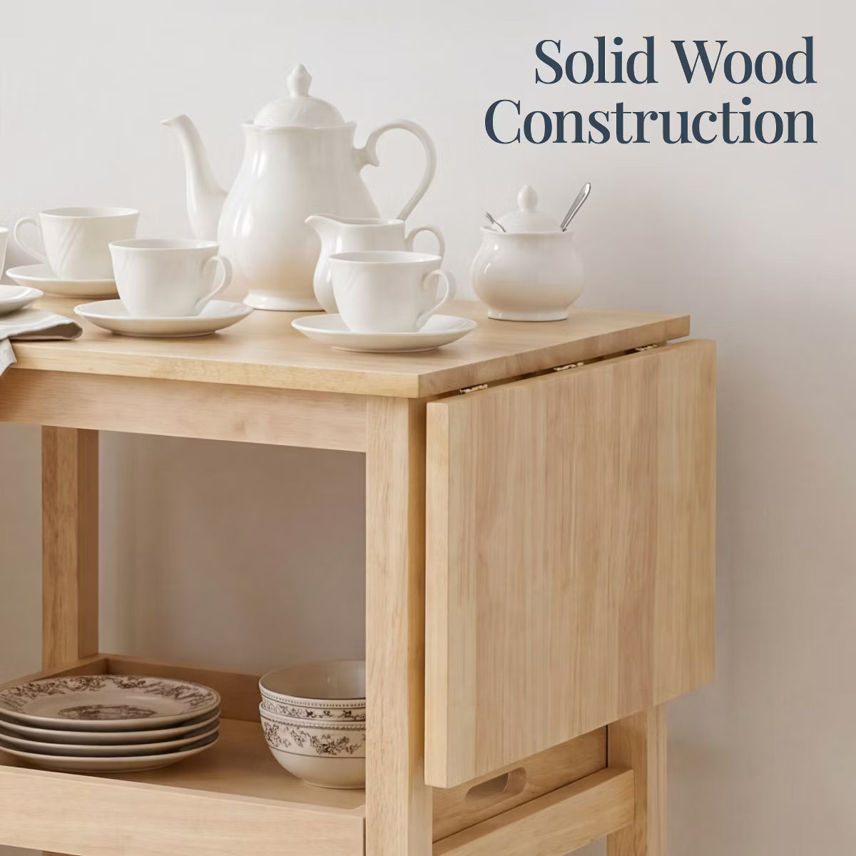 Kitchen Island – Culinvaro Rolling Kitchen Island Cart w/ Drop Leaf Extension