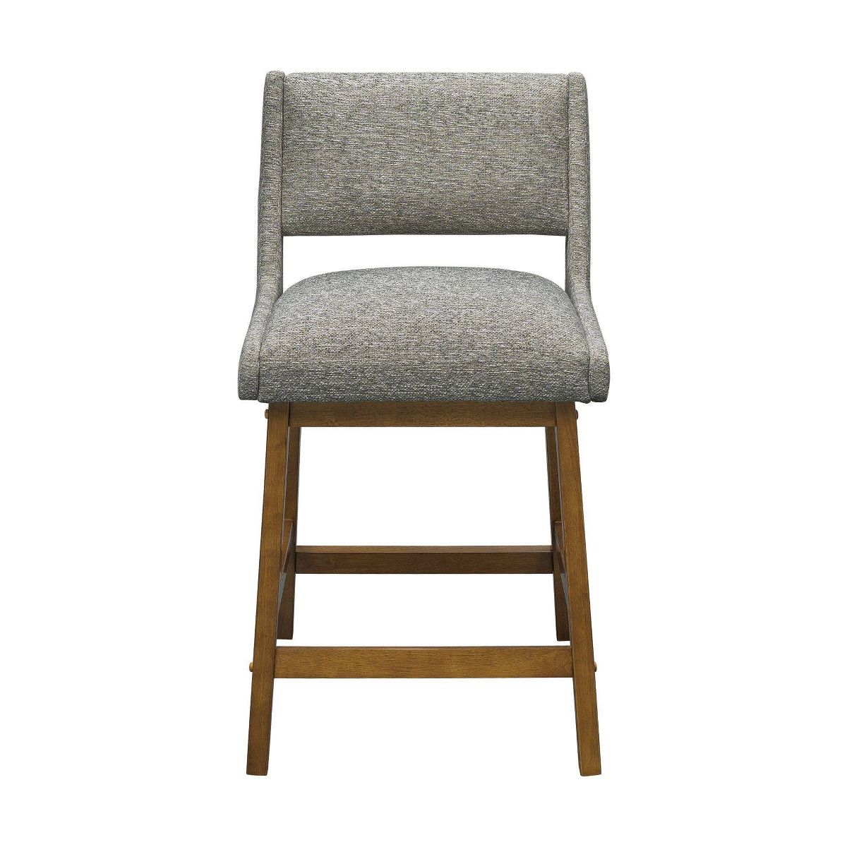 Counter Height Barstool Light Gray: Upholstered