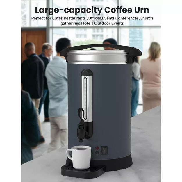 Coffee Maker – 90 Cups-14L/3.8 Gallon Commercial Coffee Urn – Gray