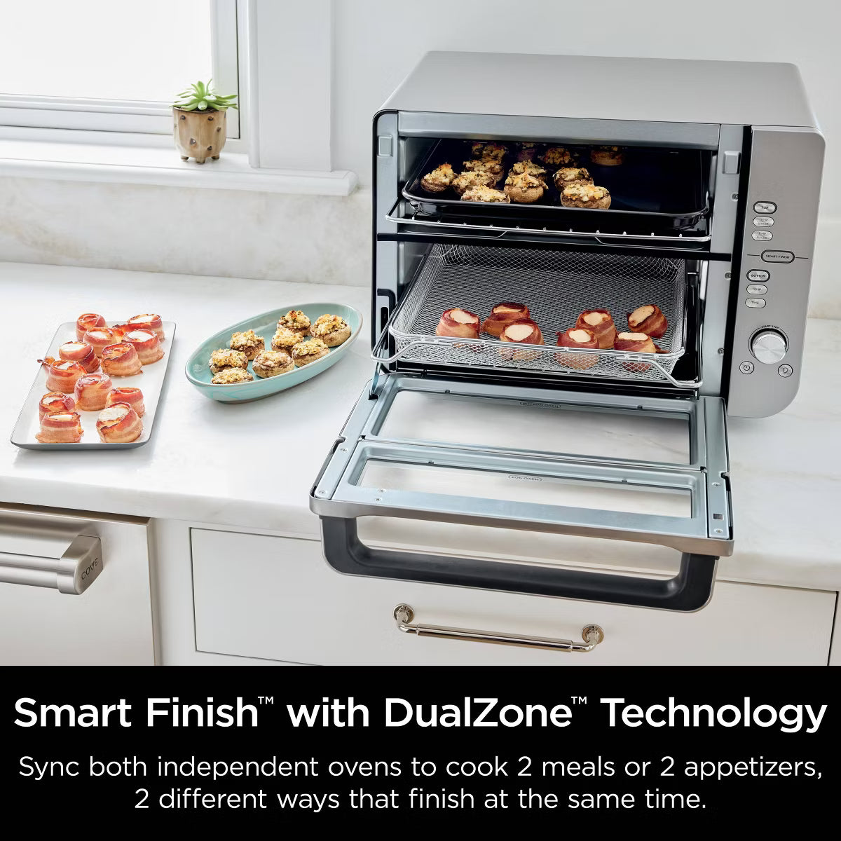 Toaster Oven – Double Stack XL Countertop Oven and Air Fryer – Silver