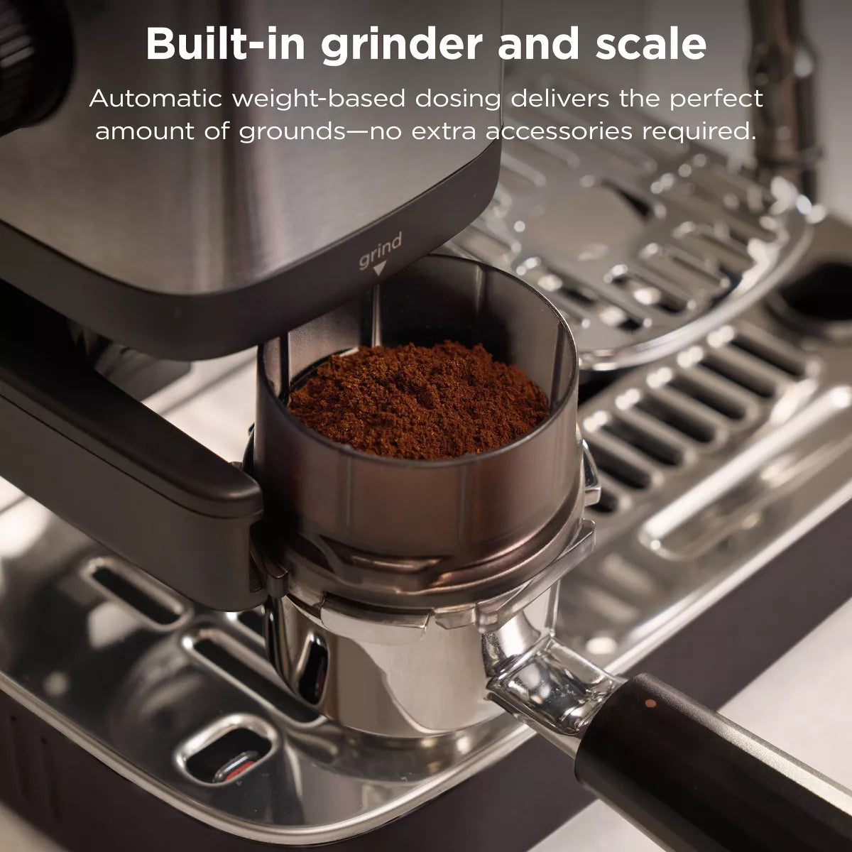 Espresso Machine – Cafe Mini Espresso Maker with Grinder – Black