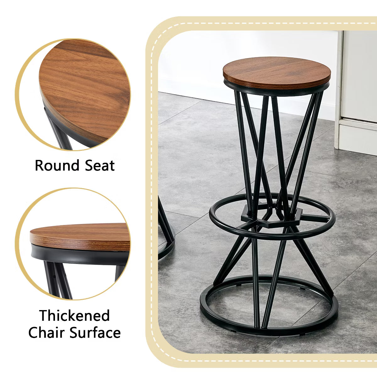 Dining Set – Culinvaro 3-Piece Bar Height Dining Set